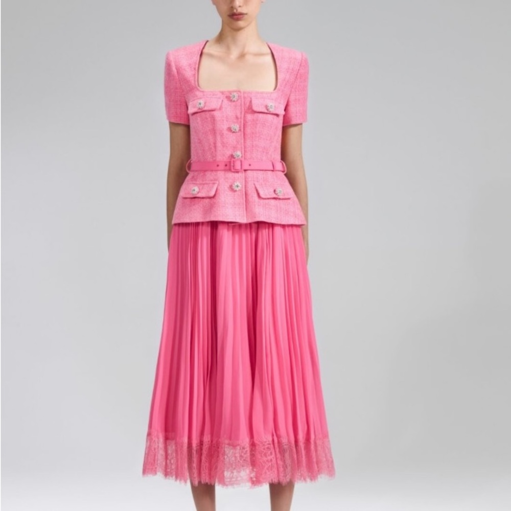 Self portrait Pink Midi Dress